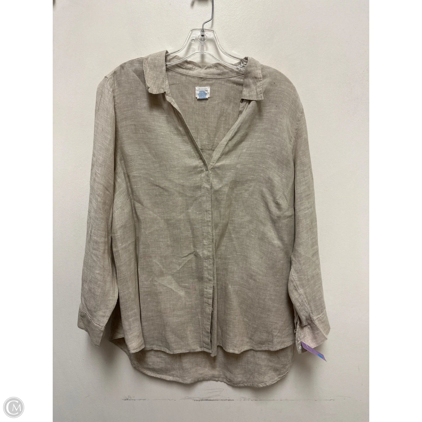 Tunic Long Sleeve By Sigrid Olsen In Cream, Size: 1x