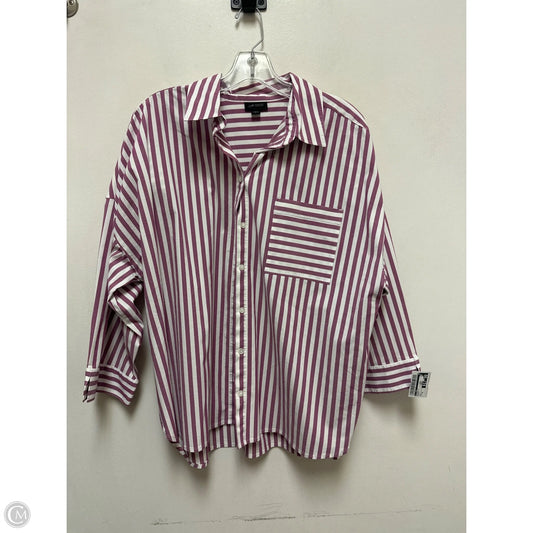 Blouse Long Sleeve By J. Jill In Purple, Size: Xl