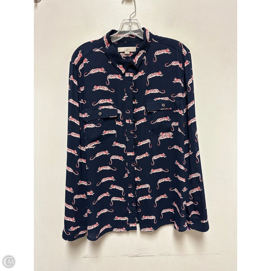 Top Long Sleeve By Loft In Navy, Size: 2x