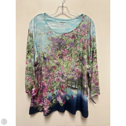 Top Long Sleeve By Allison Daley In Multi-colored, Size: 2x