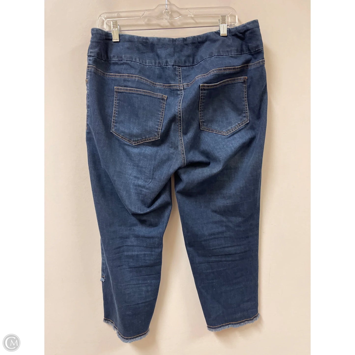 Capris By Investments In Blue Denim, Size: 12p