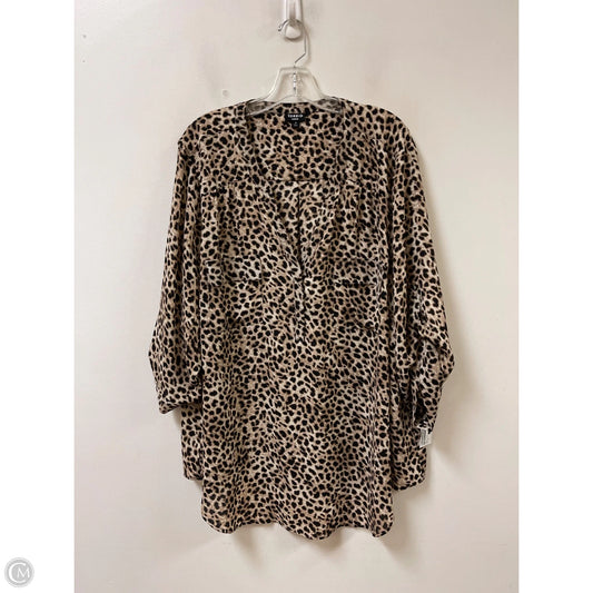 Top Long Sleeve By Torrid In Animal Print, Size: 4x