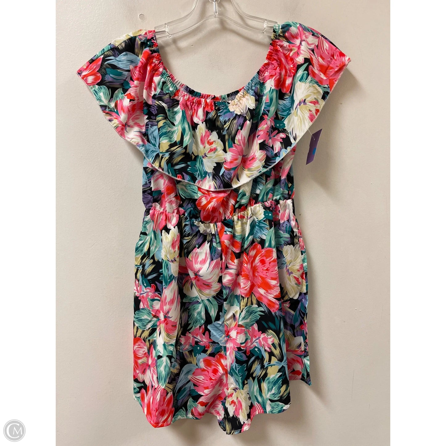 Romper By Clothes Mentor In Floral Print, Size: S