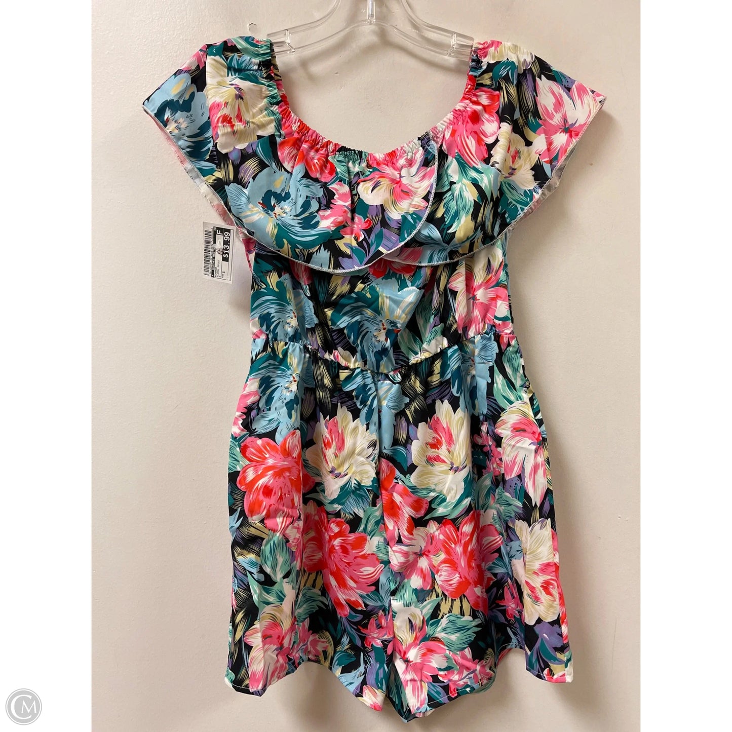 Romper By Clothes Mentor In Floral Print, Size: S
