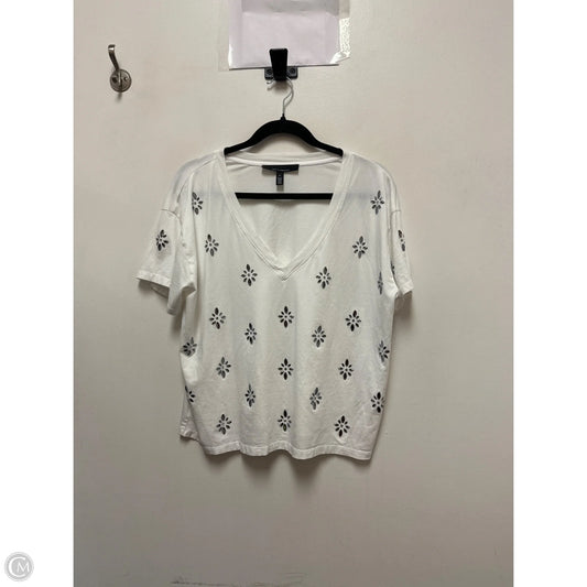 Top Short Sleeve By White House Black Market In White, Size: L