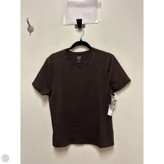 Top Short Sleeve Basic By Gap In Brown, Size: Xl