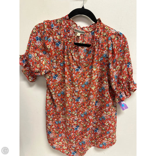 Top Short Sleeve By Pleione In Orange, Size: S