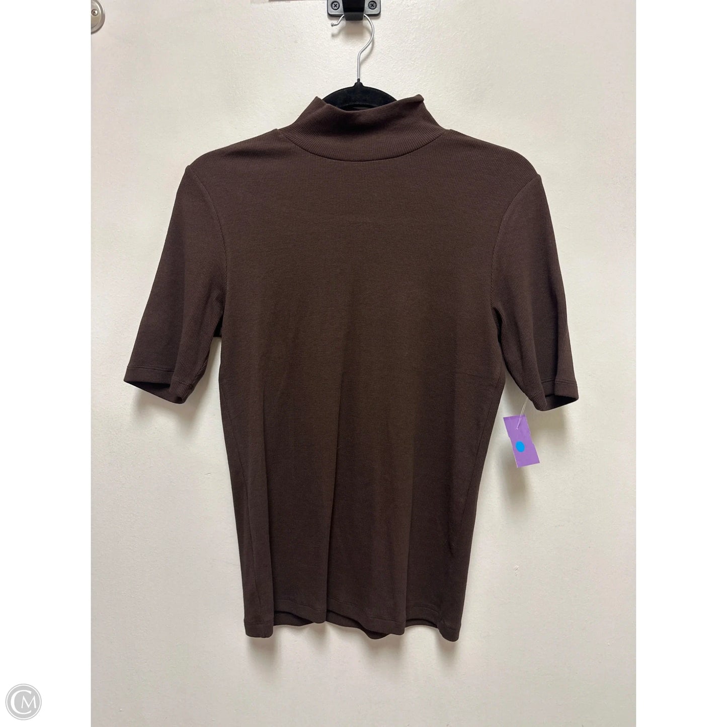 Top Short Sleeve By Loft In Brown, Size: M