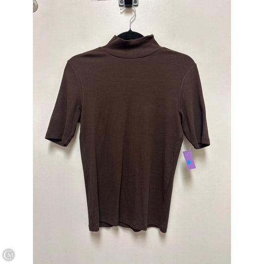 Top Short Sleeve By Loft In Brown, Size: M