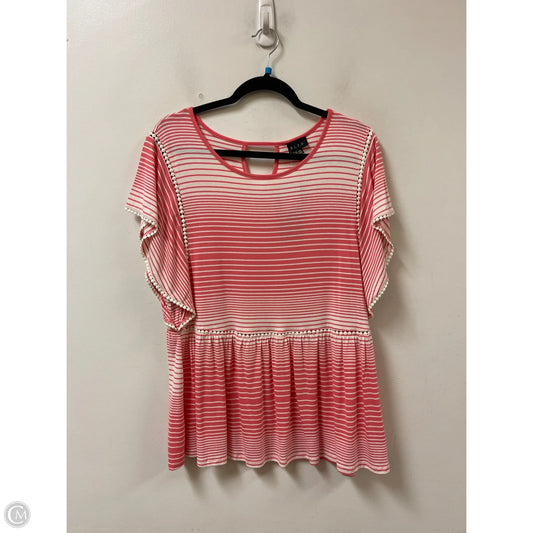 Top Short Sleeve By Bleu In Pink, Size: M