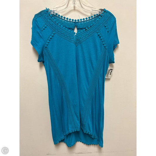 Tunic Short Sleeve By Cupio In Aqua, Size: M
