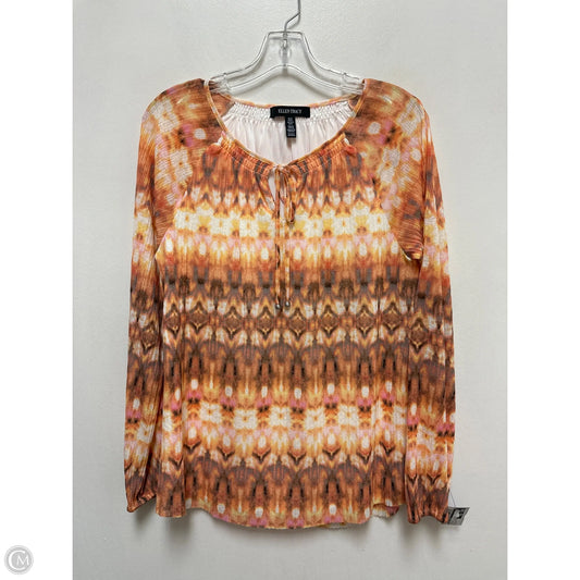 Top Long Sleeve By Ellen Tracy In Orange, Size: M
