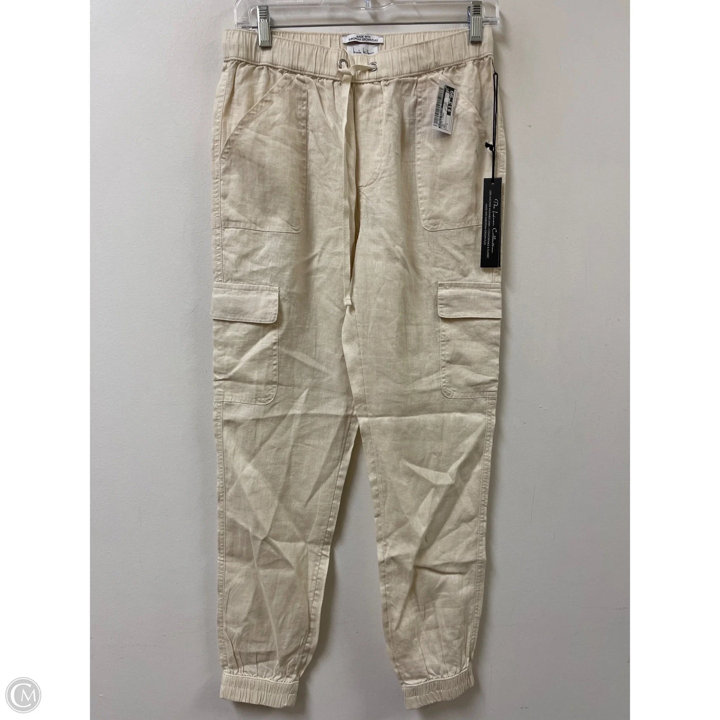 Pants Linen By Nicole Miller In Tan, Size: 4