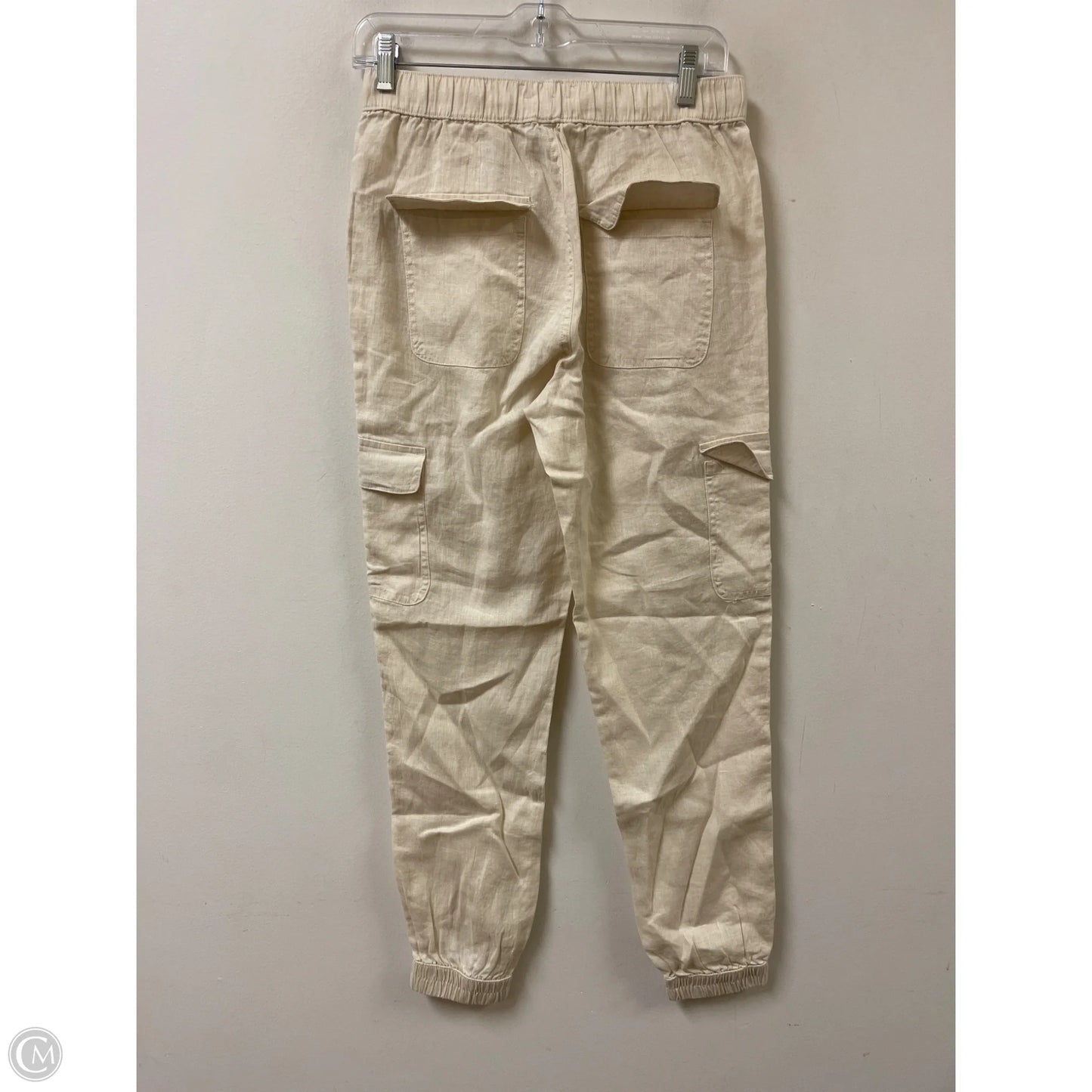 Pants Linen By Nicole Miller In Tan, Size: 4