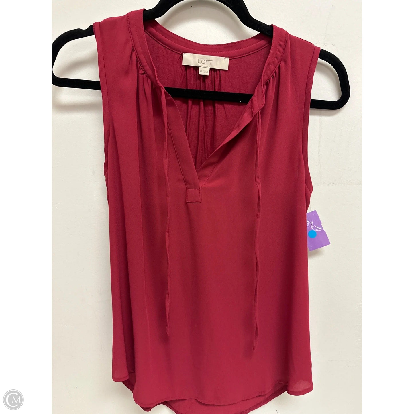 Top Sleeveless By Loft In Red, Size: Xs