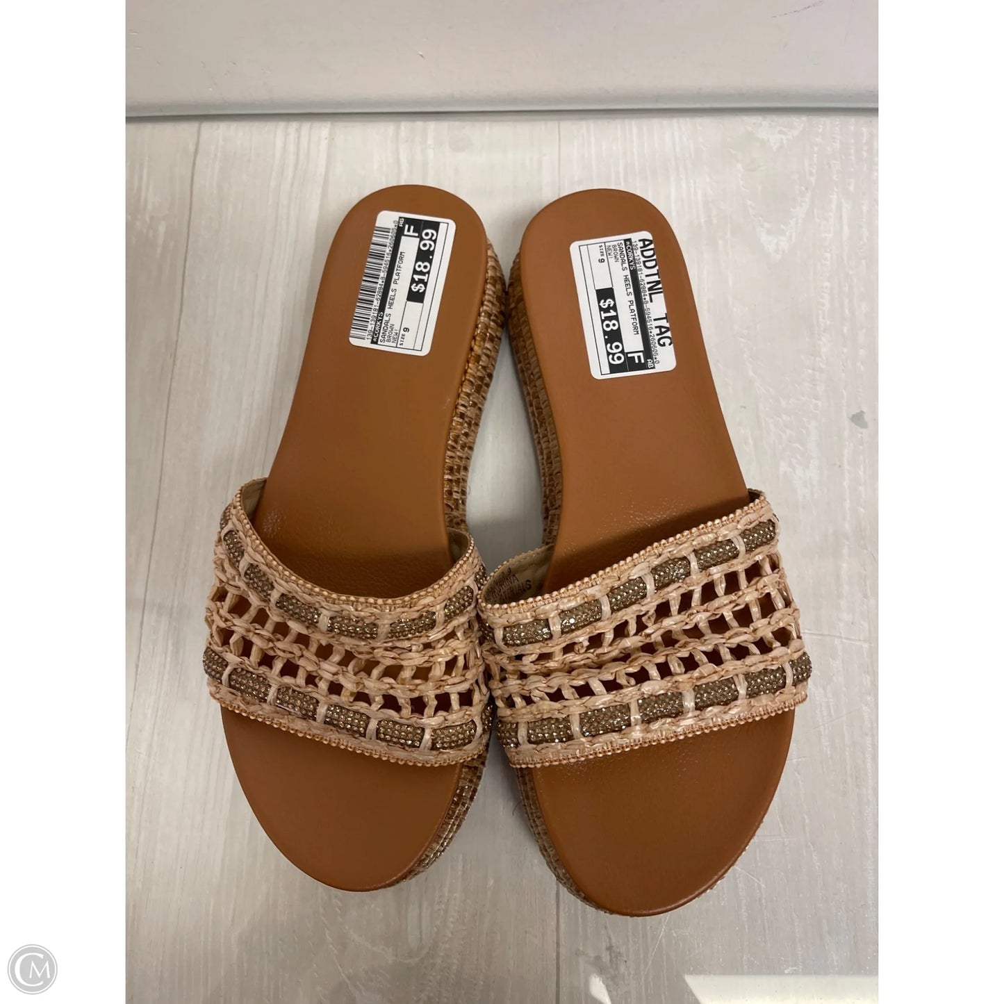 Sandals Heels Platform By Corkys In Brown, Size: 9