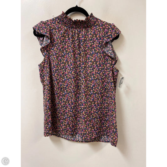 Top Sleeveless By Ee Some In Floral Print, Size: M