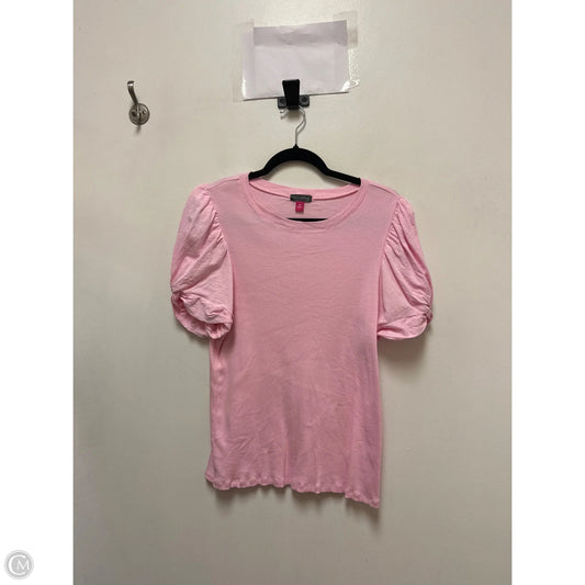 Top Short Sleeve By Vince Camuto In Pink, Size: Xl