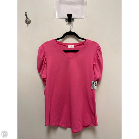 Top Short Sleeve By Clothes Mentor In Pink, Size: M