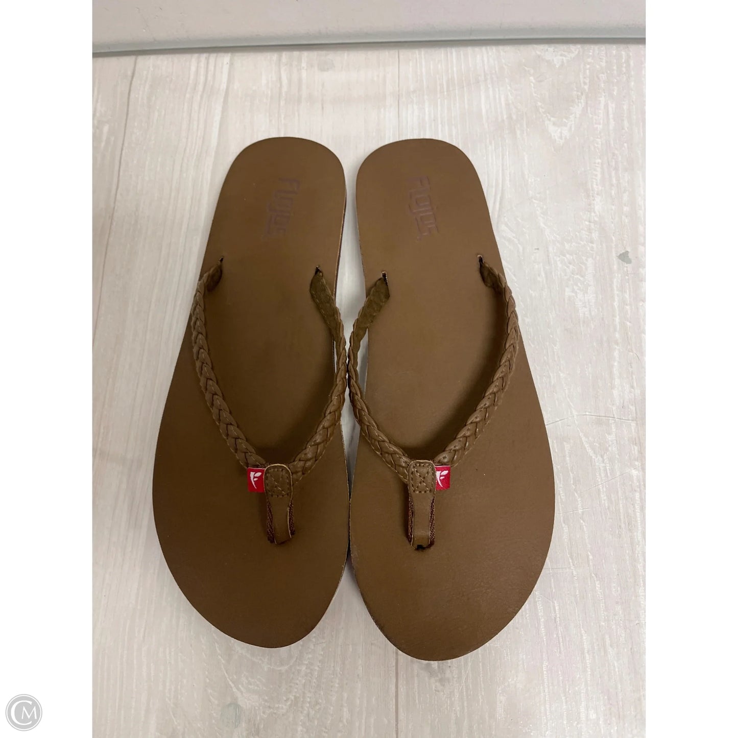 Sandals Flip Flops By Clothes Mentor In Brown, Size: 10