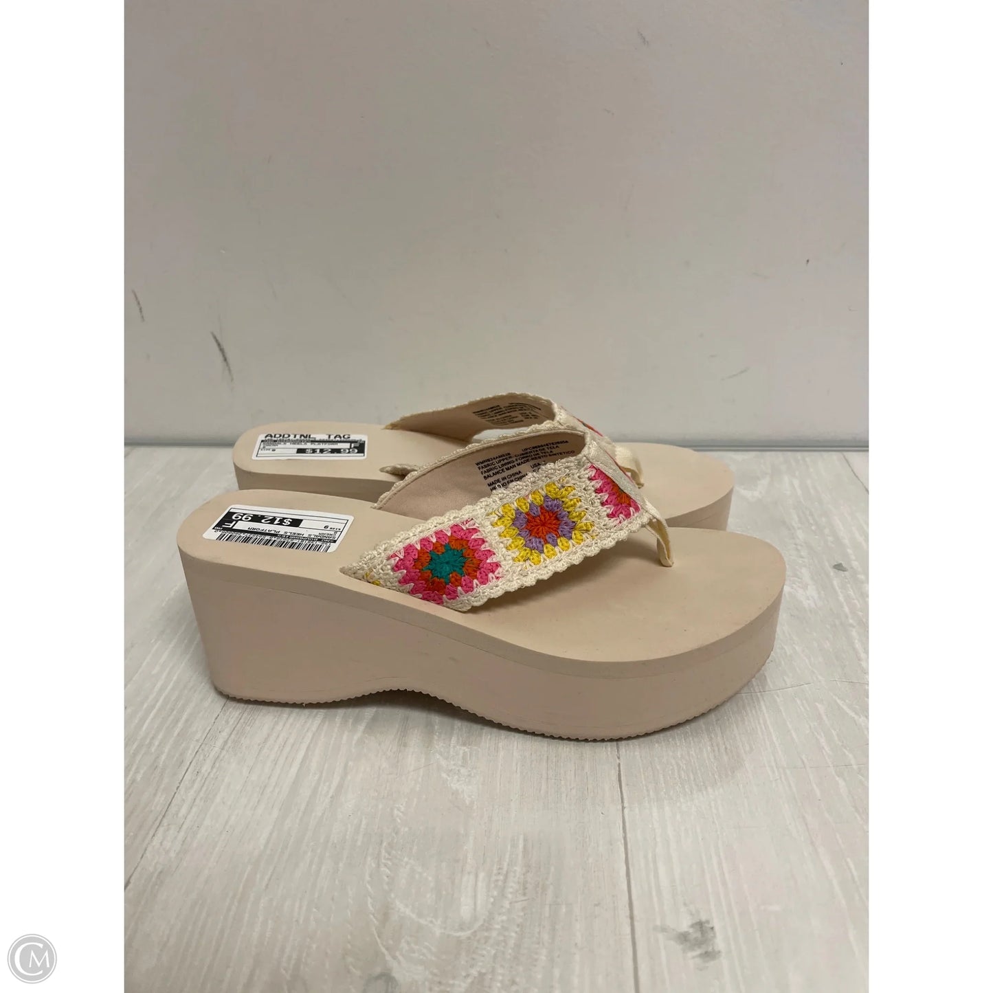 Sandals Heels Platform By No Boundaries In Cream, Size: 9