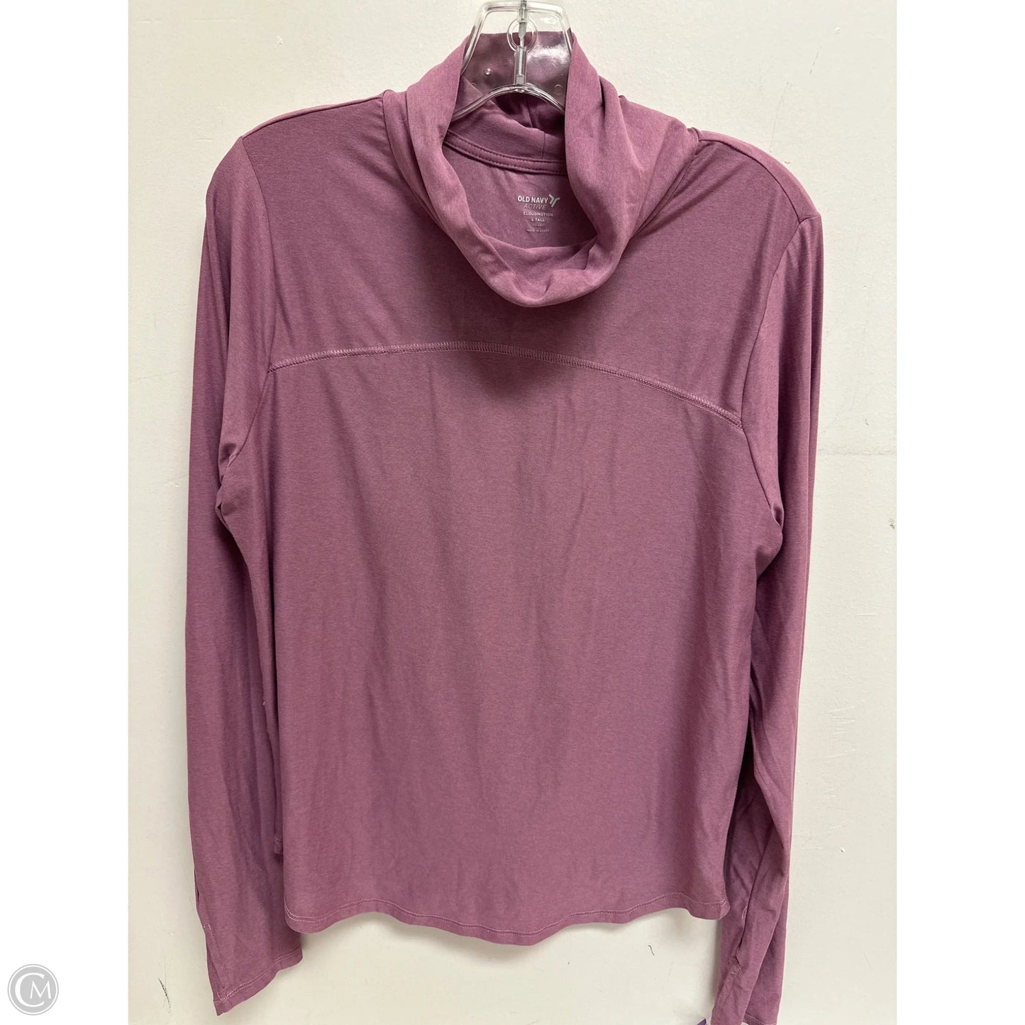 Athletic Top Long Sleeve Collar By Old Navy In Purple, Size: L