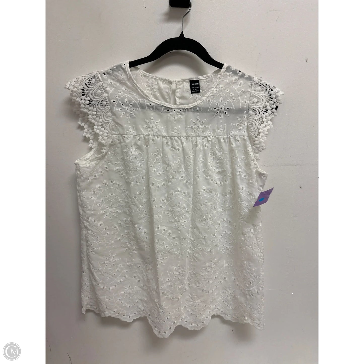 Top Sleeveless By Shein In White, Size: M