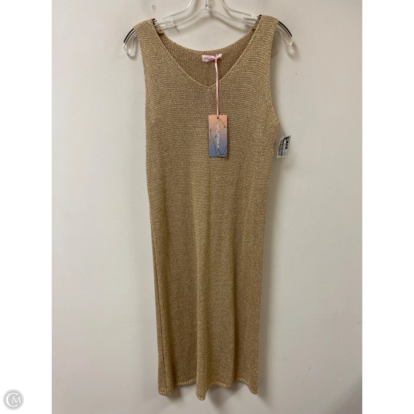 Swimwear Cover-up By Clothes Mentor In Gold, Size: M