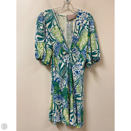 Dress Party Short By Clothes Mentor In Blue & Green, Size: L