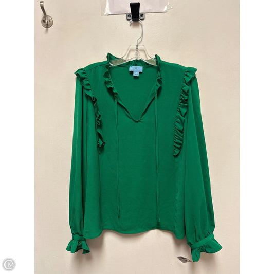 Top Long Sleeve By Cece In Green, Size: L