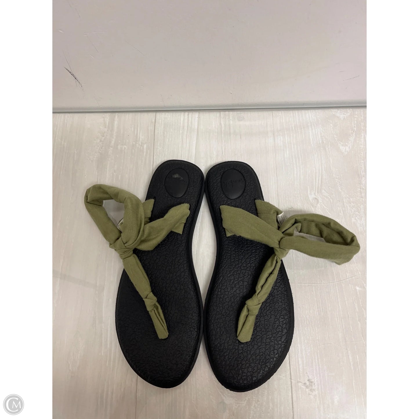 Sandals Flats By Sanuk In Green, Size: 9