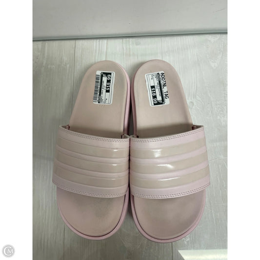 Sandals Heels Platform By Adidas In Pink, Size: 8