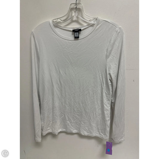 Top Long Sleeve Basic By Express In White, Size: L
