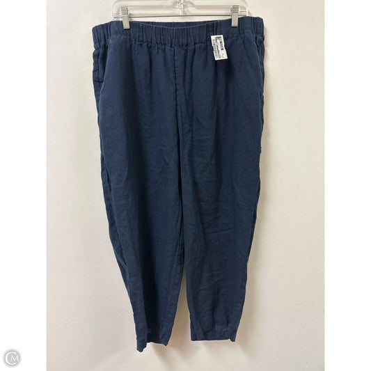 Pants Linen By Quince In Navy, Size: 16