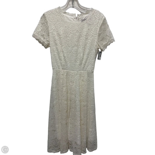 Dress Party Midi By Clothes Mentor In Cream, Size: S