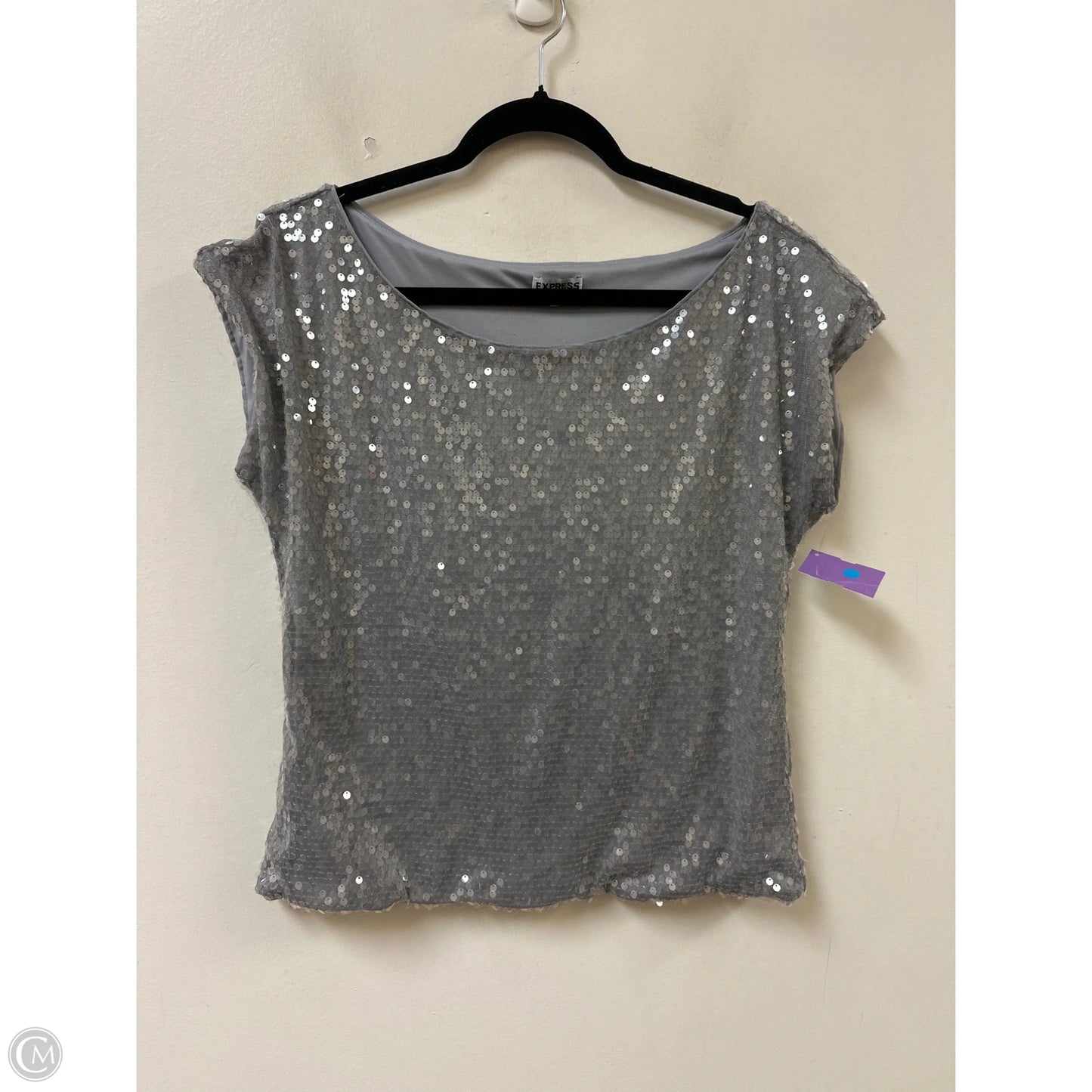Top Sleeveless By Express In Grey, Size: S