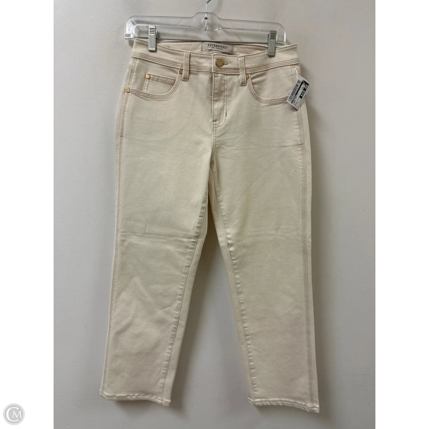Jeans Boot Cut By Liverpool In Cream, Size: 4