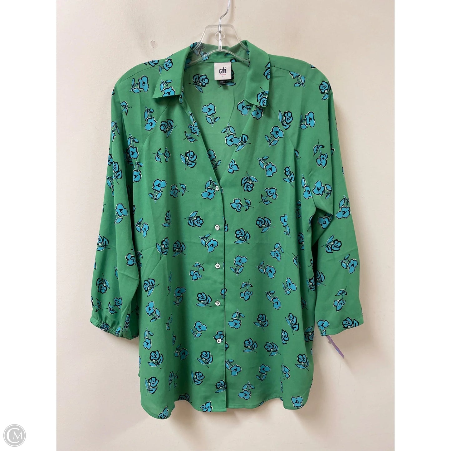 Blouse Long Sleeve By Cabi In Green, Size: S
