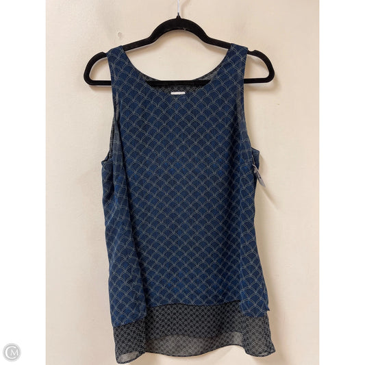 Blouse Sleeveless By Cabi In Navy, Size: M