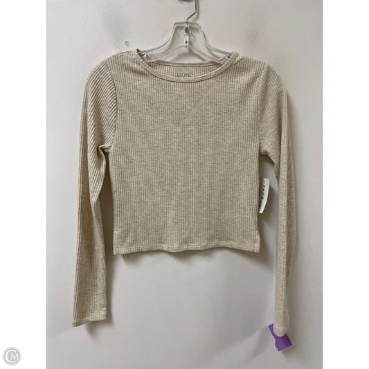 Top Long Sleeve By Pacsun In Cream, Size: S