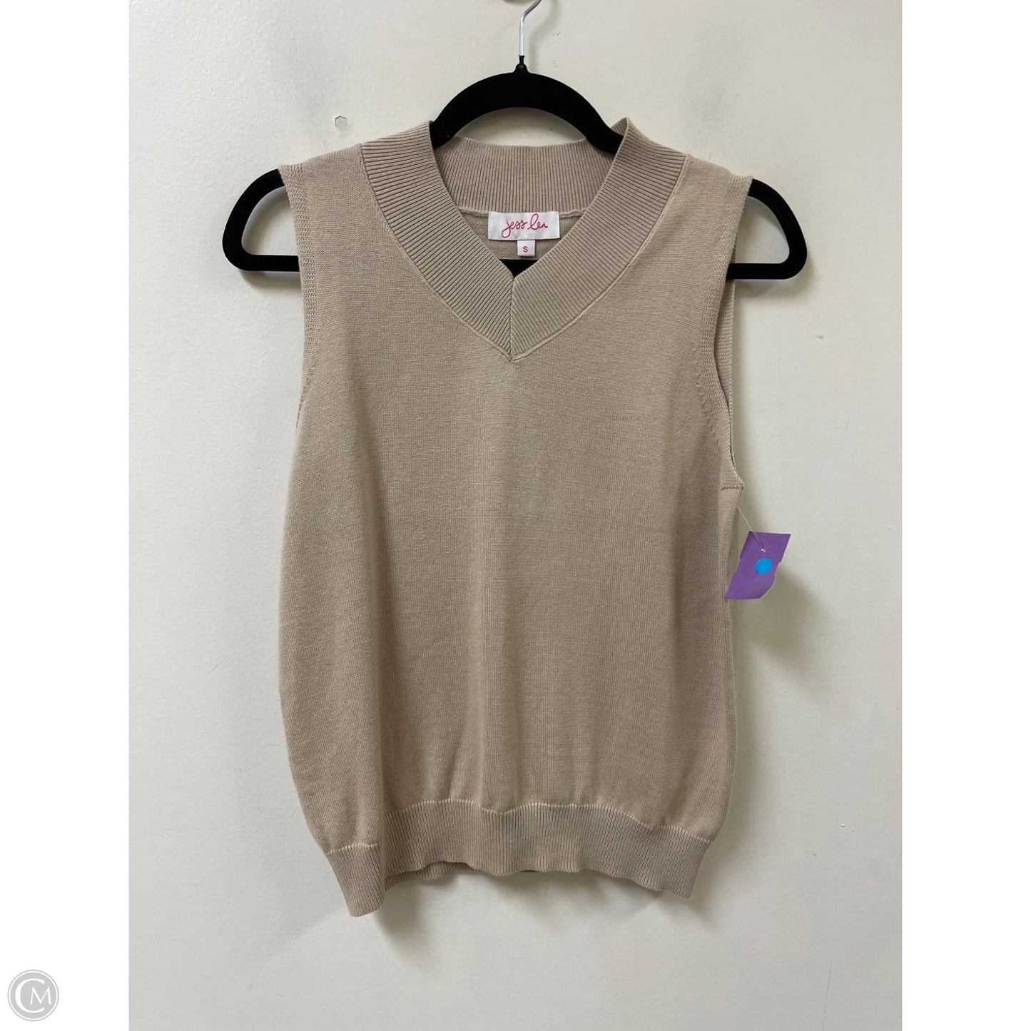 Top Sleeveless By Jess Lea In Tan, Size: S