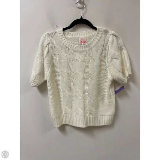 Sweater Short Sleeve By Clothes Mentor In Cream, Size: S