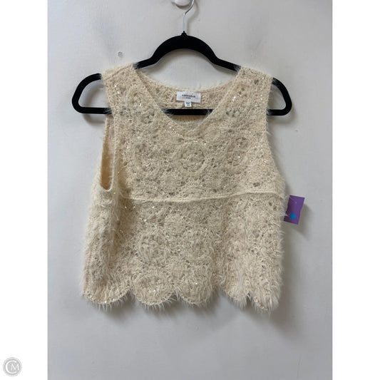 Sweater Short Sleeve By Anniewear In Cream, Size: S