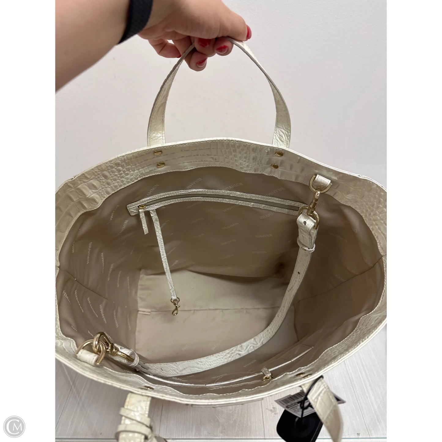 Handbag Designer By Brahmin, Size: Large