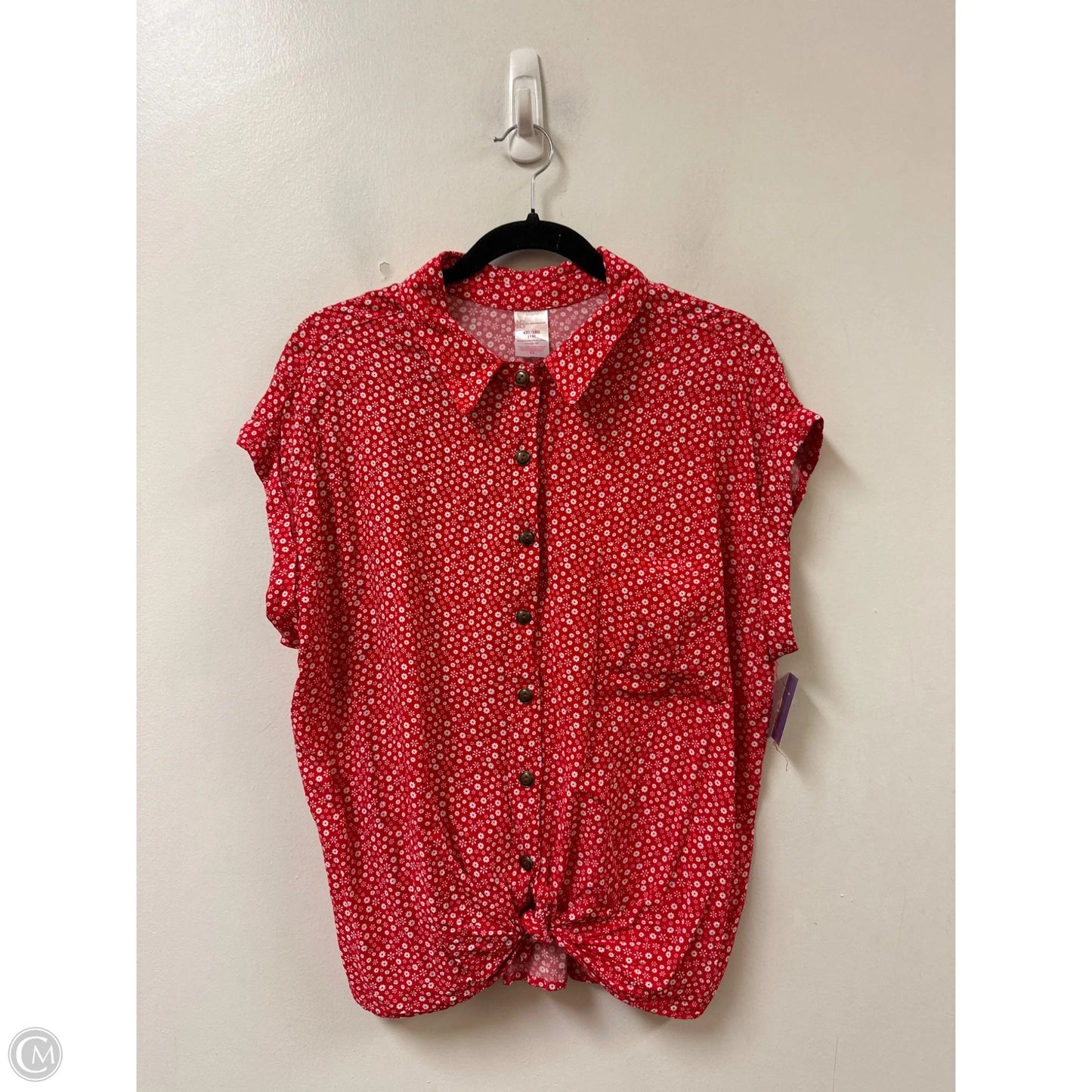 Top Sleeveless By No Boundaries In Red, Size: 2x