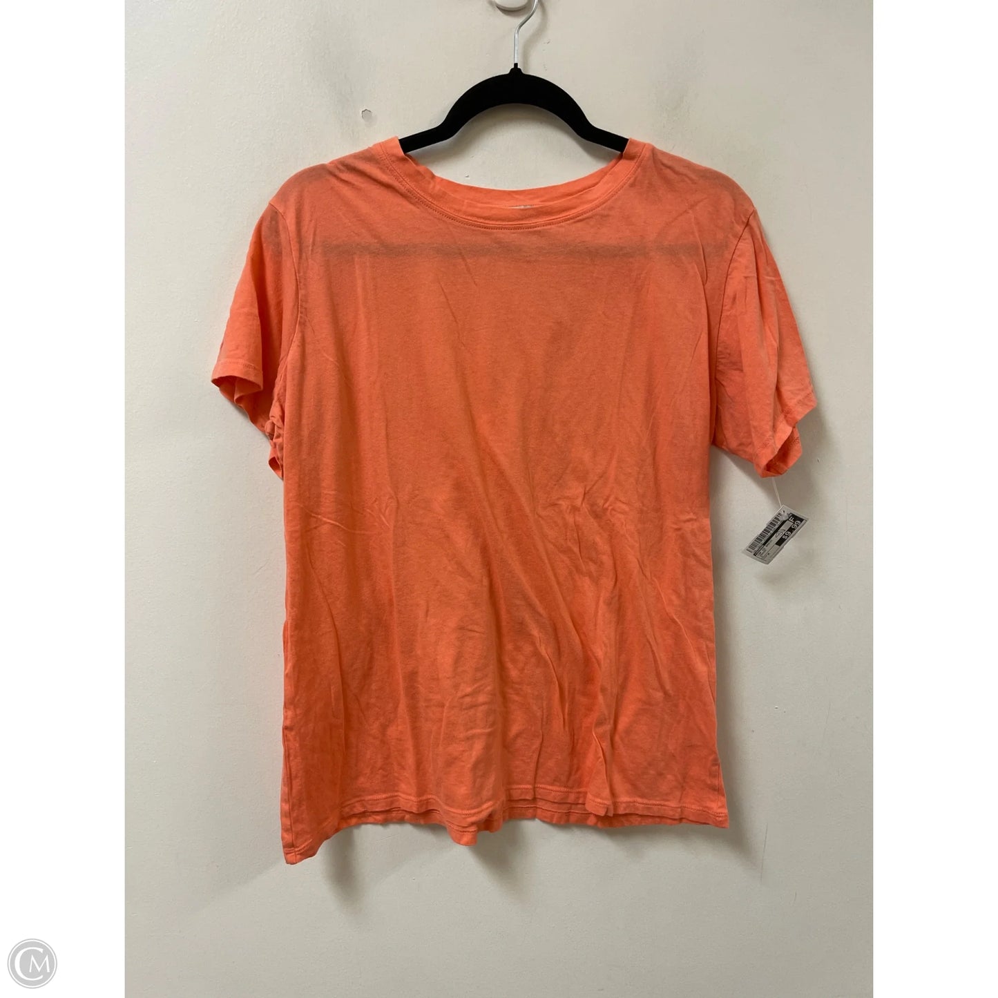 Top Short Sleeve Basic By Zenana In Orange, Size: M
