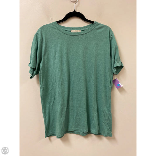 Top Short Sleeve Basic By Zenana In Green, Size: M