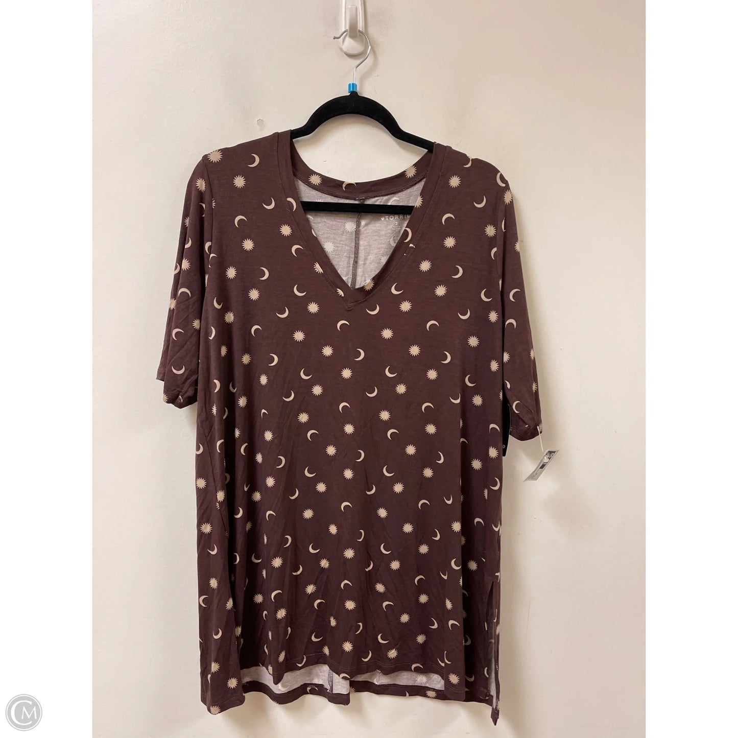Top Short Sleeve By Torrid In Brown, Size: 2x