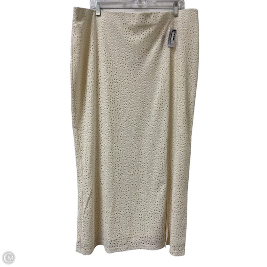 Skirt Maxi By A New Day In Cream, Size: 16