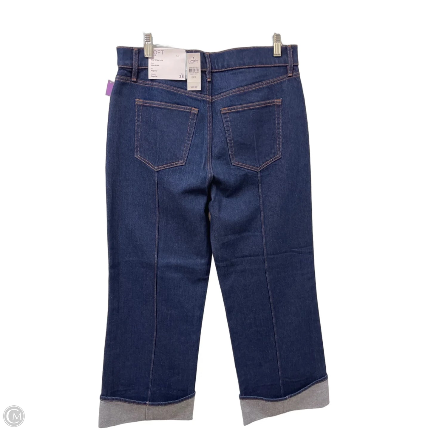 Jeans Wide Leg By Loft In Blue Denim, Size: 6